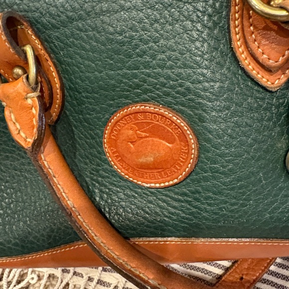 Dooney & Bourke Dark Green Pebbled Leather Bag, Pure Quality, Very Good Cond - Picture 4 of 14